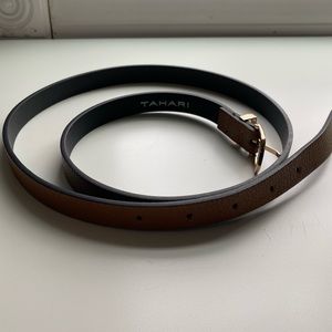 Tahari brown faux leather belt